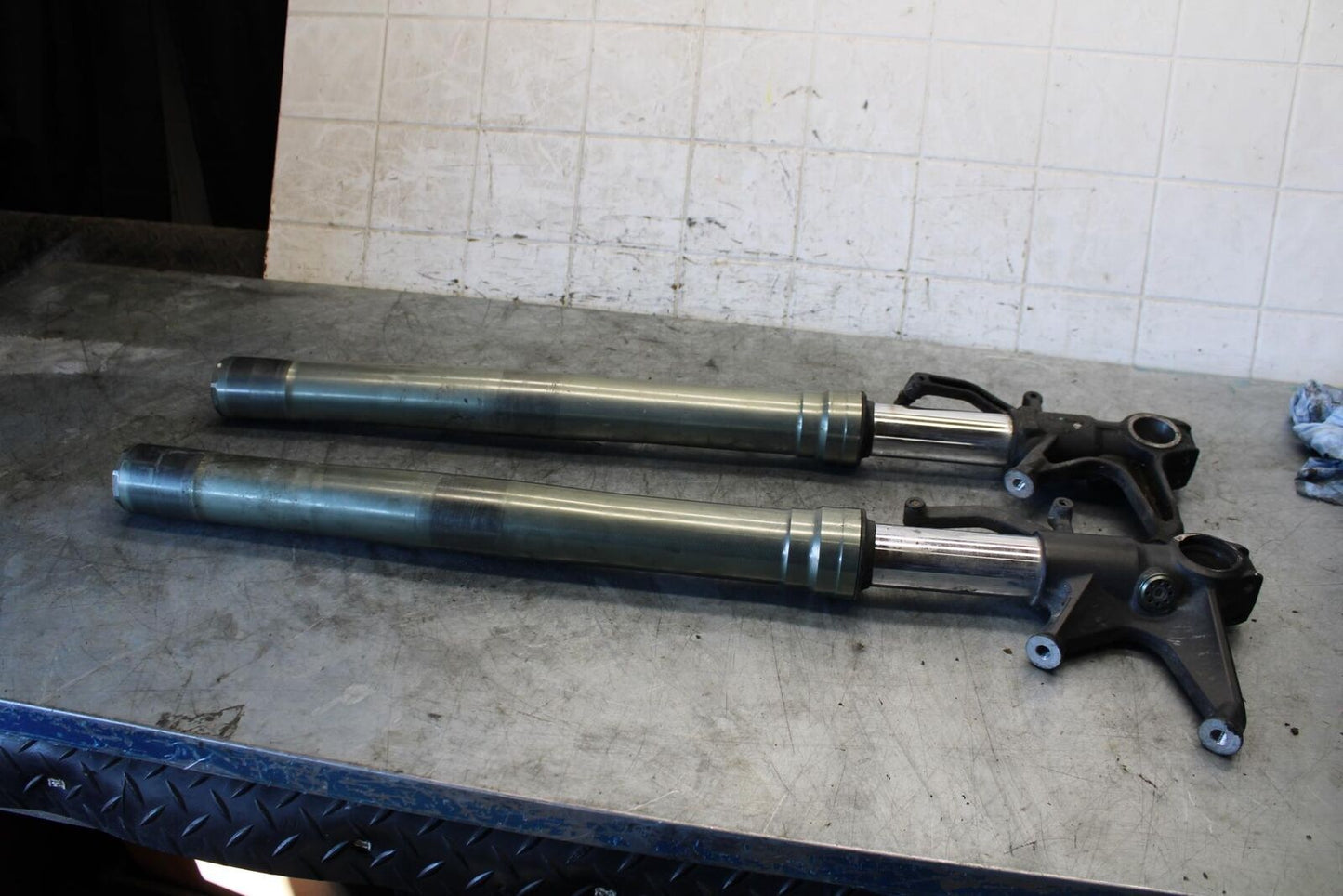 09-12 KAWASAKI NINJA ZX6R FRONT FORKS SHOCK SUSPENSION SET PAIR BB544