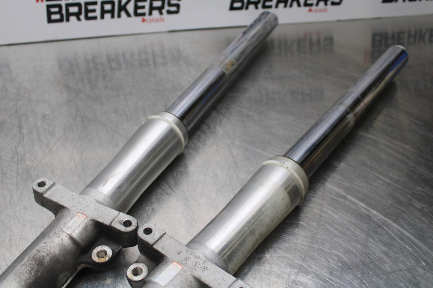 04 YAMAHA ROAD STAR XV1700A FRONT FORKS SHOCK SUSPENSION SET PAIR BB155