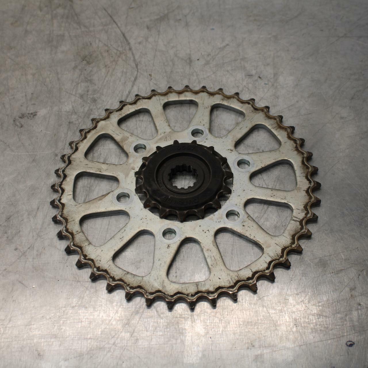 19-20 KAWASAKI NINJA ZX6R ZX636 FRONT REAR BACK SPROCKET SET BB419