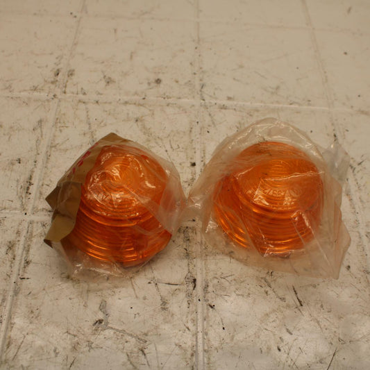 72 HONDA CB500 K1 FRONT LEFT RIGHT TURN SIGNALS LIGHT INDICATORS LENS BB24