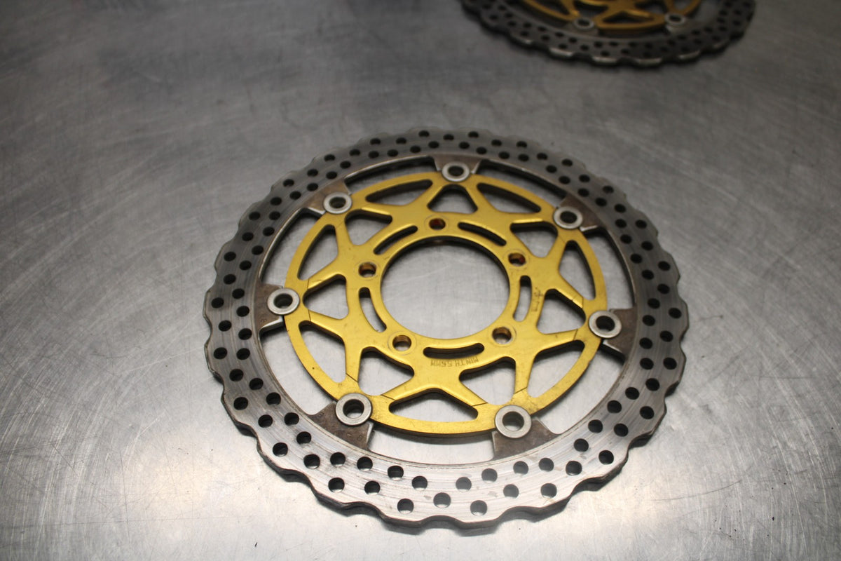 04-05 KAWASAKI NINJA ZX10R FRONT LEFT RIGHT BRAKE ROTORS DISCS BB931