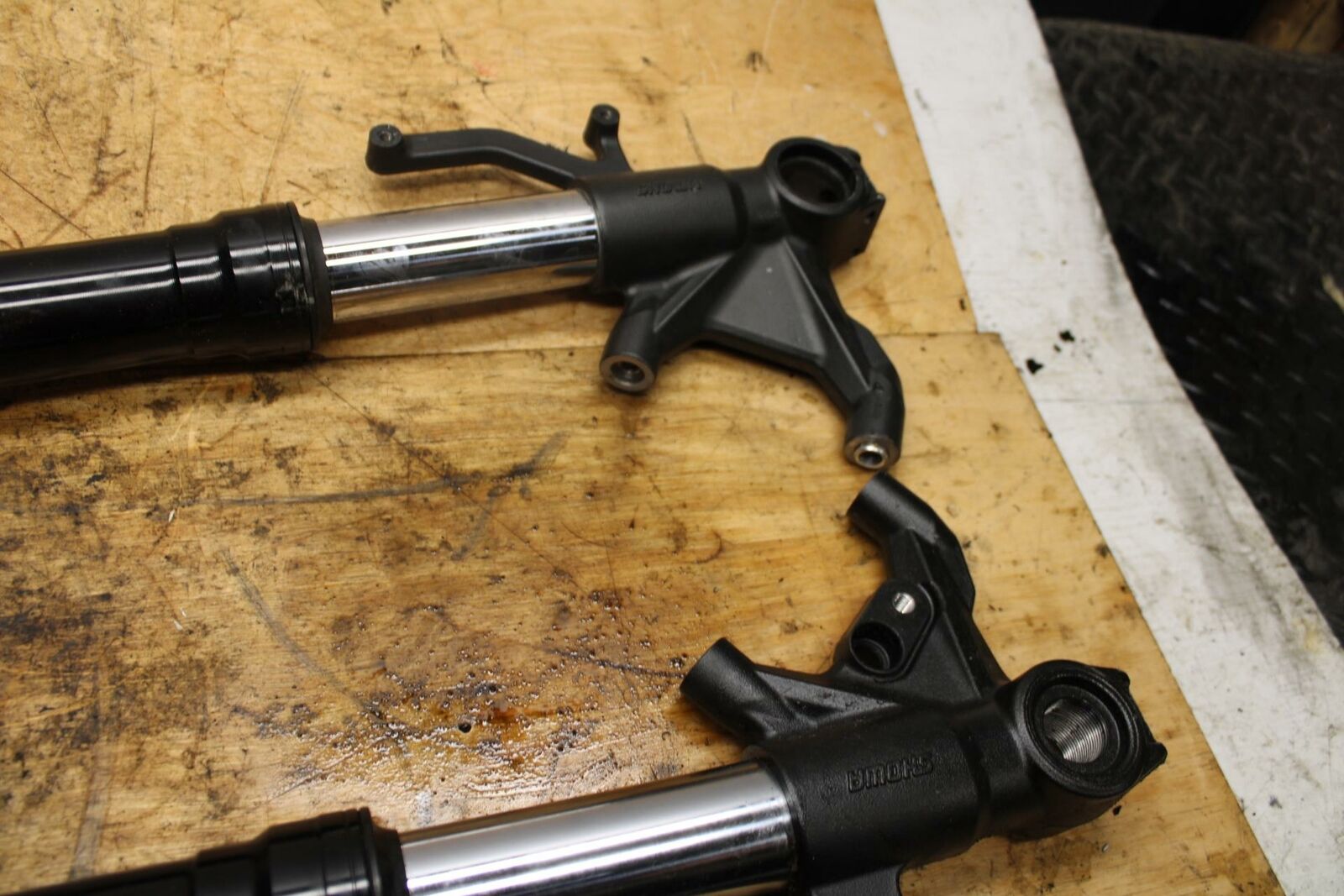 13-18 KAWASAKI NINJA ZX6R FRONT FORKS SHOCK SUSPENSION SET PAIR BB311 #B