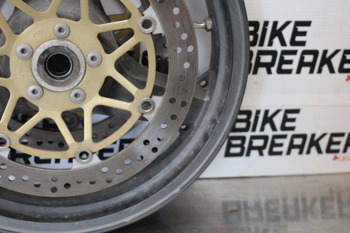 00-05 KAWASAKI NINJA ZX12R FRONT WHEEL FRONT RIM & ROTORS BB892