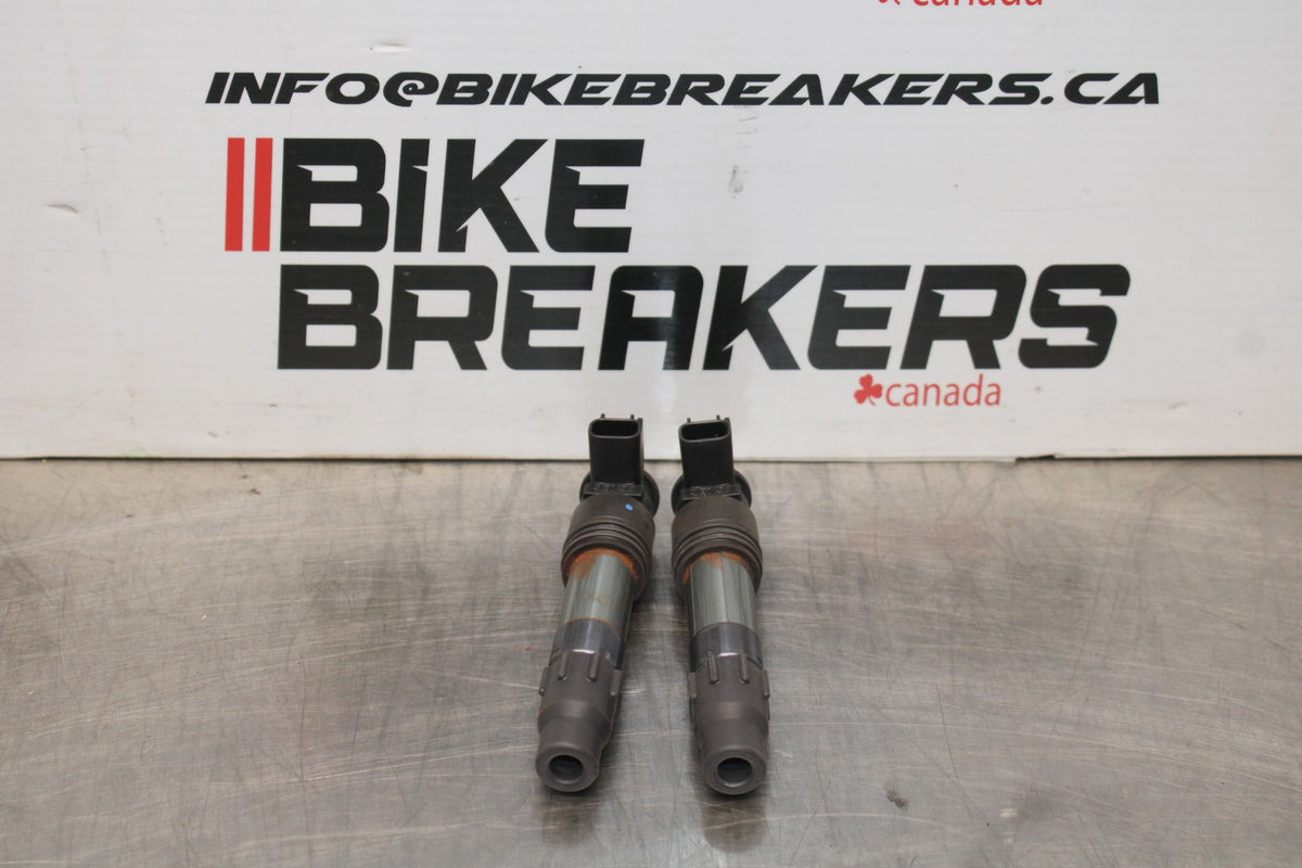 13-17 KAWASAKI NINJA 300 IGNITION COILS COIL SPARK PLUG CAPS BB189
