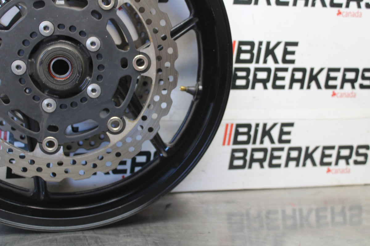 12 KAWASAKI NINJA 650 EX650E FRONT WHEEL FRONT RIM & ROTORS