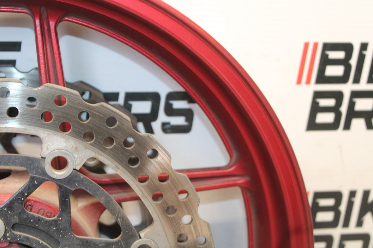 07-08 KAWASAKI NINJA ZX6R FRONT WHEEL FRONT RIM & ROTORS BB937