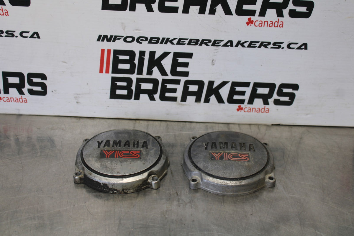 81 YAMAHA MAXIM 550 XJ550 RIGHT LEFT SIDE ENGINE MOTOR COVER BB866