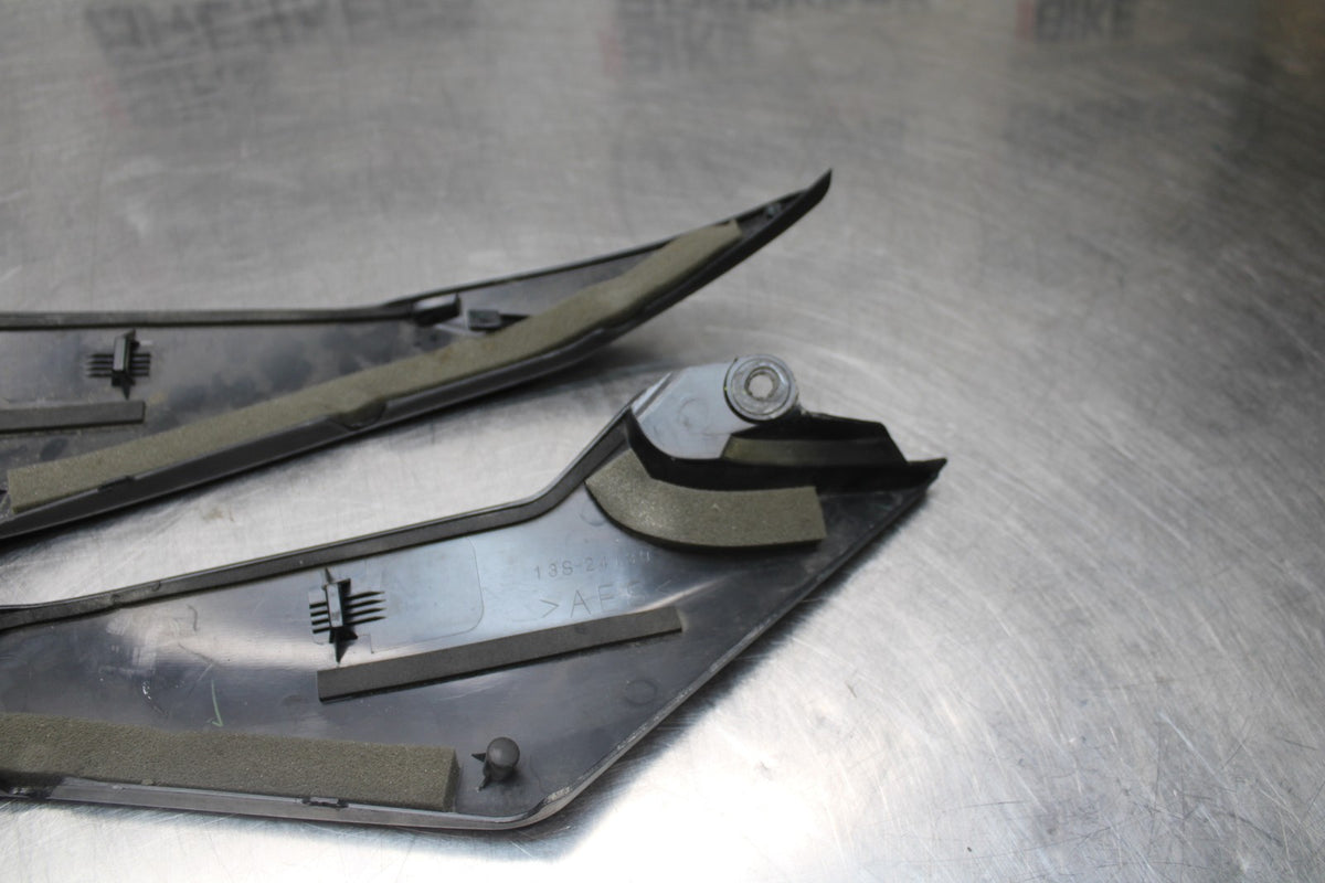 08-16 YAMAHA YZF R6 RIGHT LEFT GAS FUEL TANK PANELS COVERS TRIM SET COWLS  BB856
