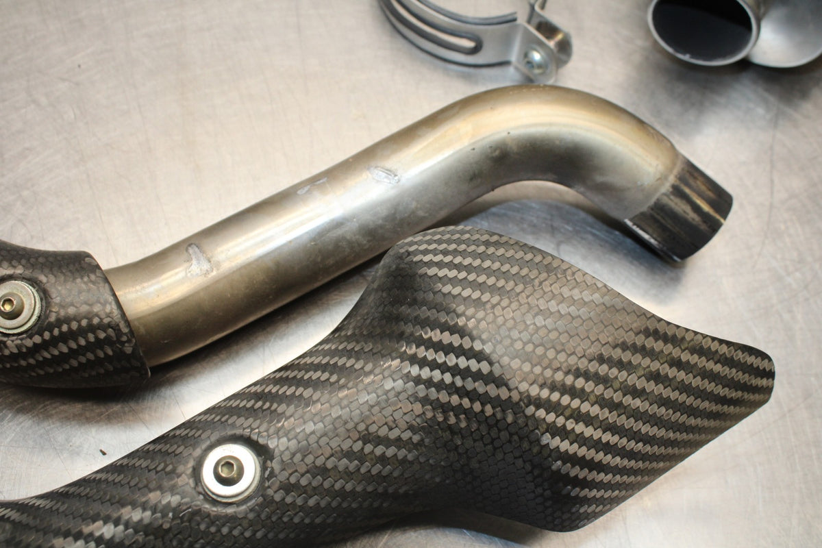 02 DUCATI MONSTER 620 FULL EXHAUST SYSTEM HEADERS PIPE MUFFLER BB851
