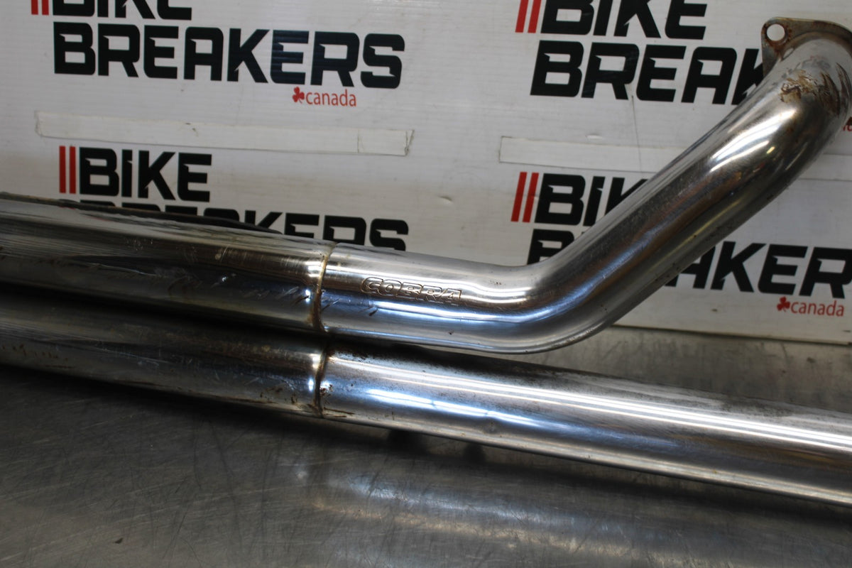 08 YAMAHA V STAR 1100 XVS1100AW CLASSIC COBRA FULL EXHAUST PIPE BB916