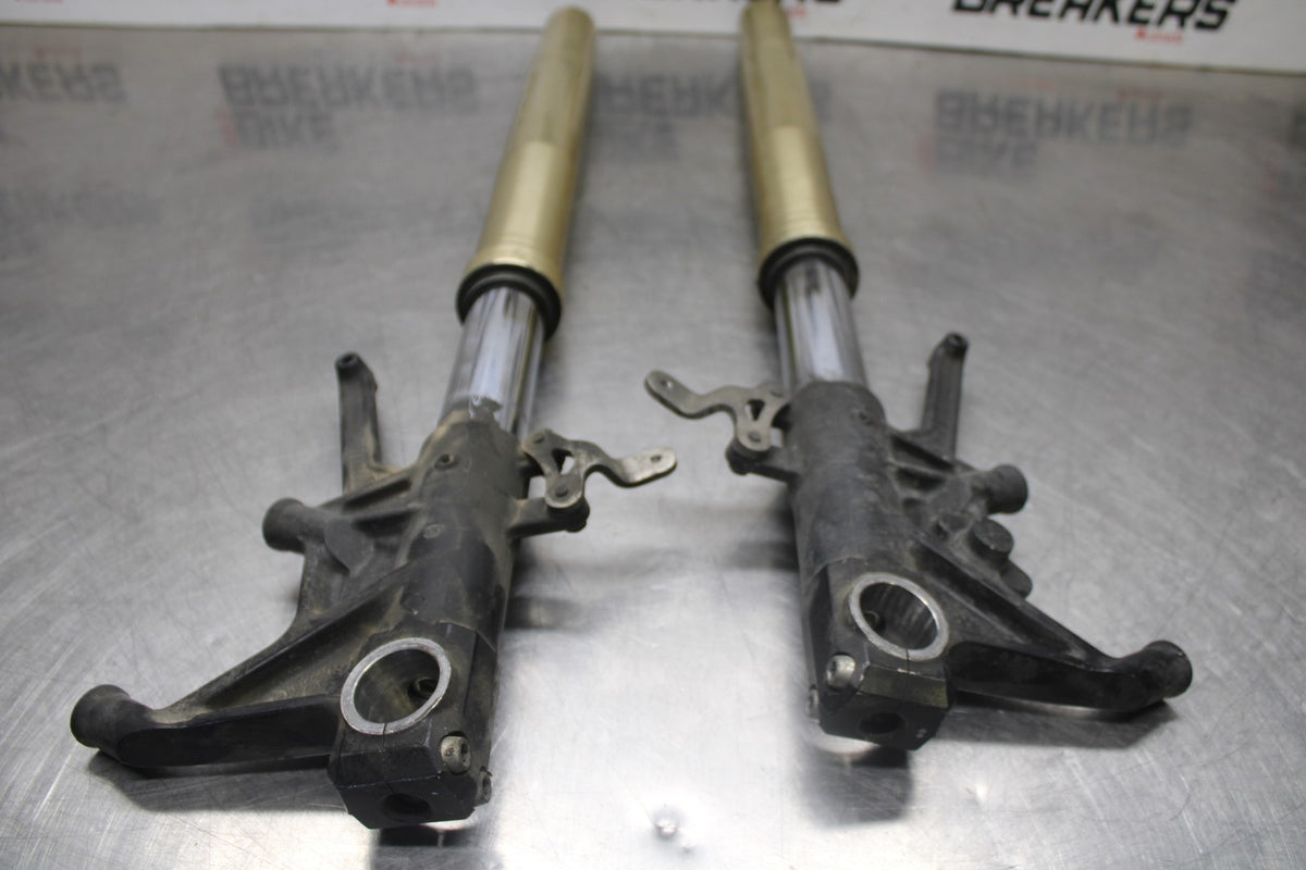 08-09 KAWASAKI NINJA ZX14R FRONT FORKS SHOCK SUSPENSION SET PAIR BB932