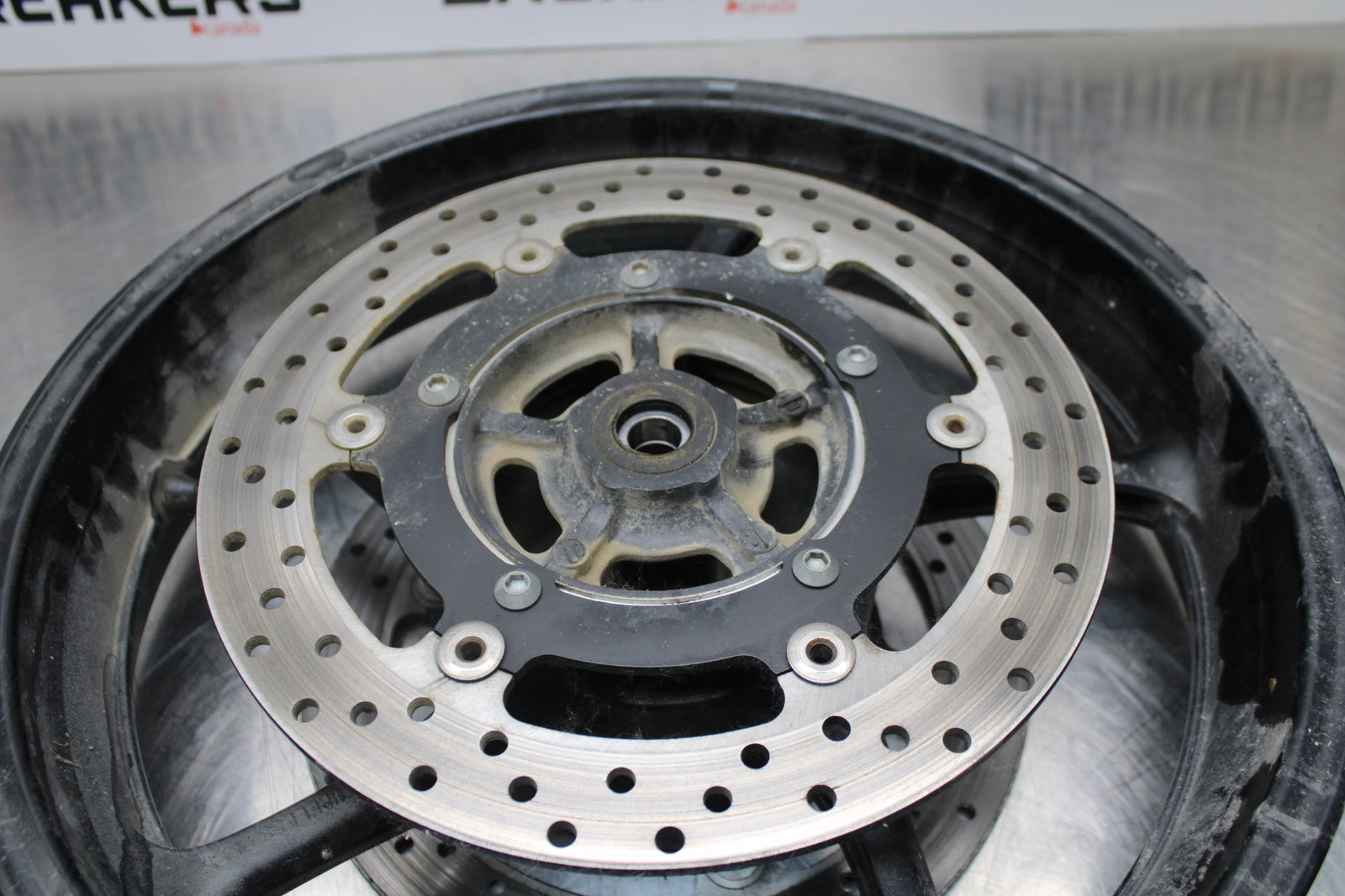 09-15 YAMAHA FZ6R FRONT WHEEL FRONT RIM & ROTORS BB161