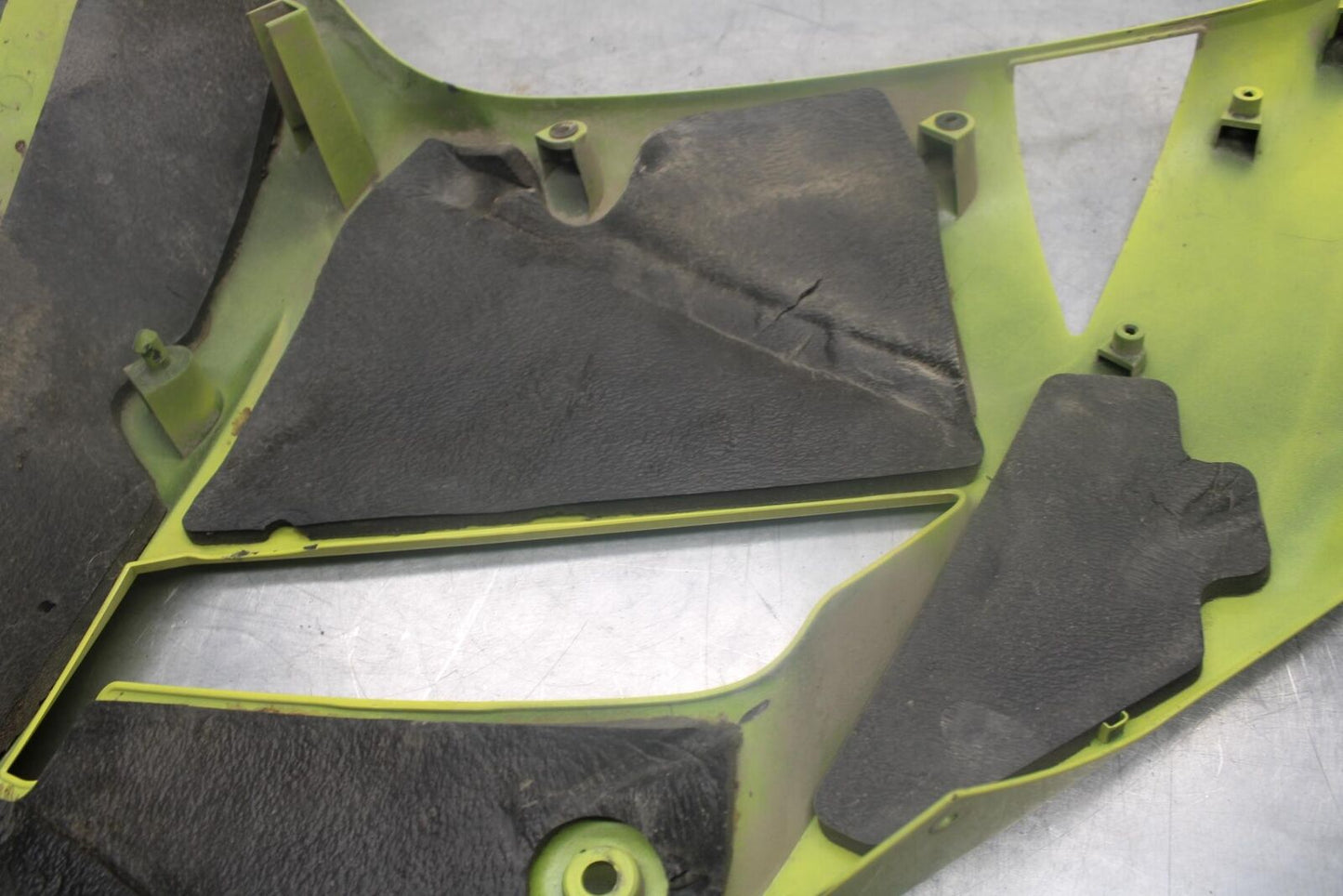 07-08 KAWASAKI NINJA ZX6R YELLOW RIGHT LOWER MID UPPER SIDE FAIRING COWL  BB456