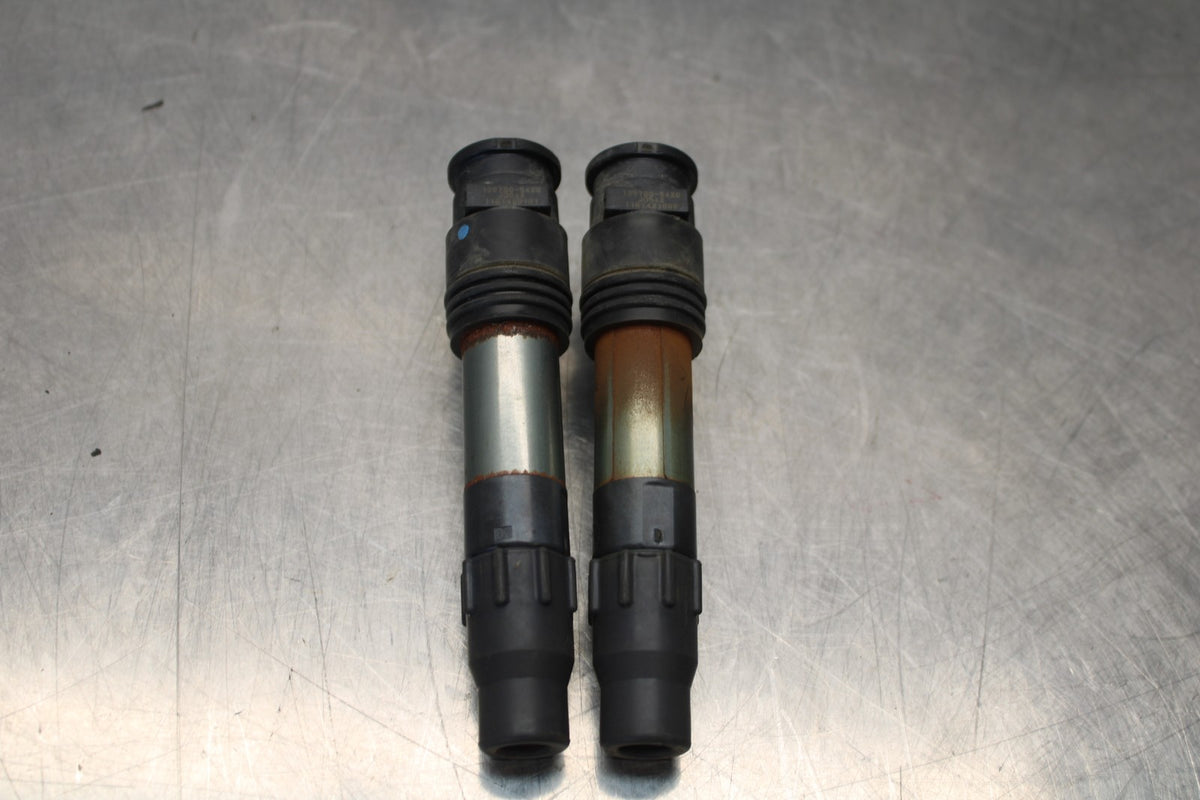 13-17 KAWASAKI NINJA 300 EX300 ABS IGNITION COILS COIL SPARK PLUG CAPS BB189