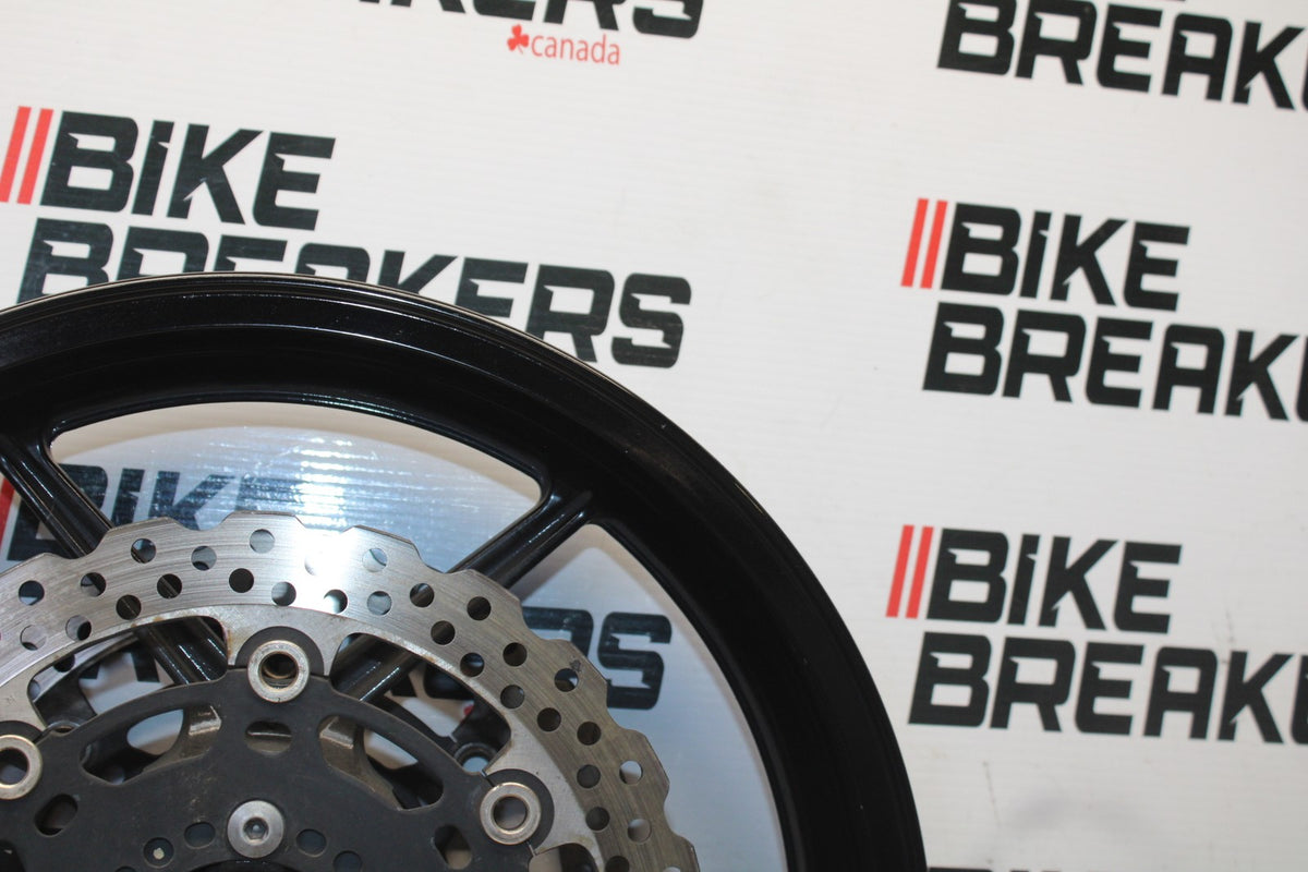 12 KAWASAKI NINJA 650 EX650E FRONT WHEEL FRONT RIM & ROTORS