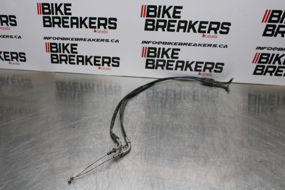 04-05 KAWASAKI NINJA ZX10R THROTTLE CABLES LINES BB163
