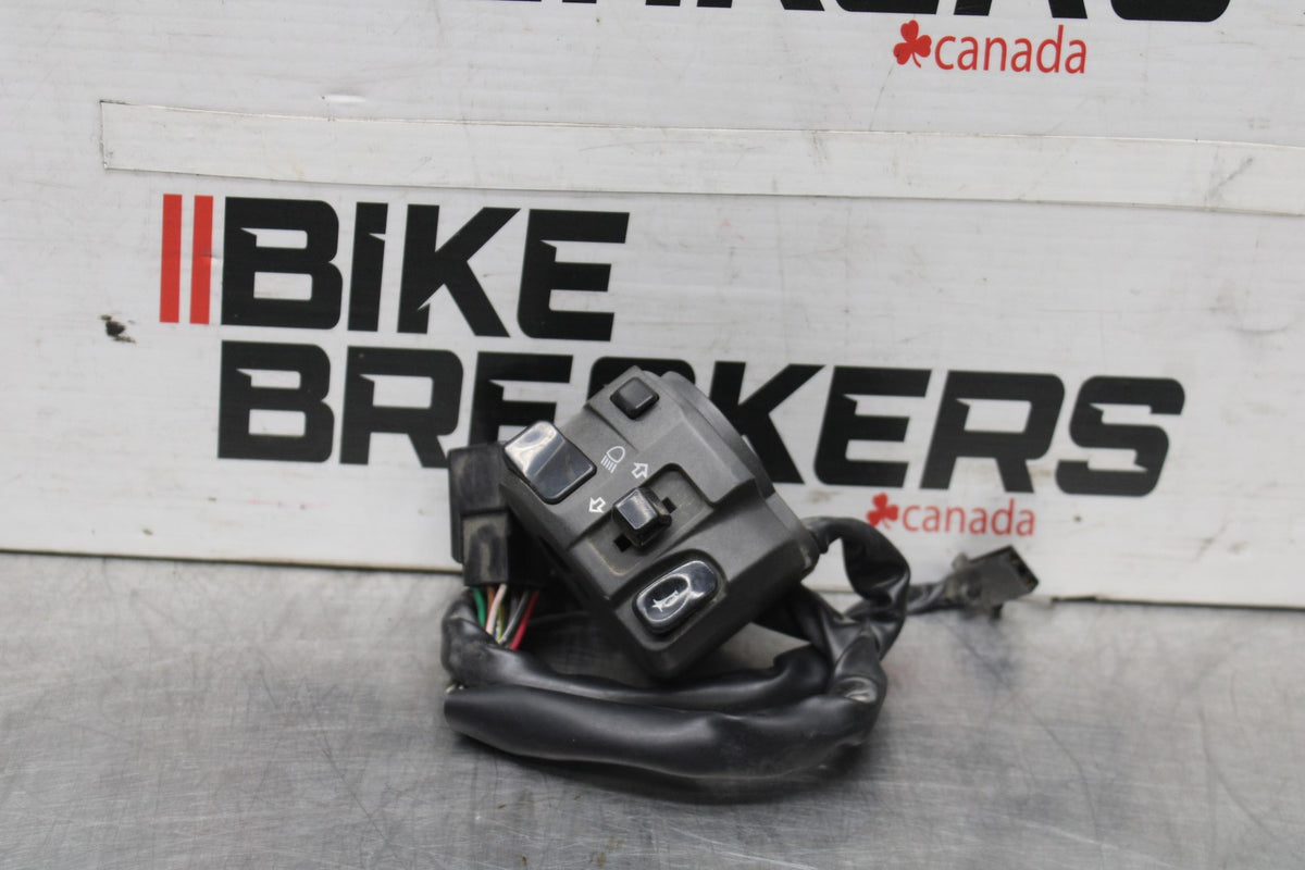 07-08 KAWASAKI NINJA ZX6R LEFT CLIP ON HANDLE HORN SIGNALS SWITCH SWITCHES BB937
