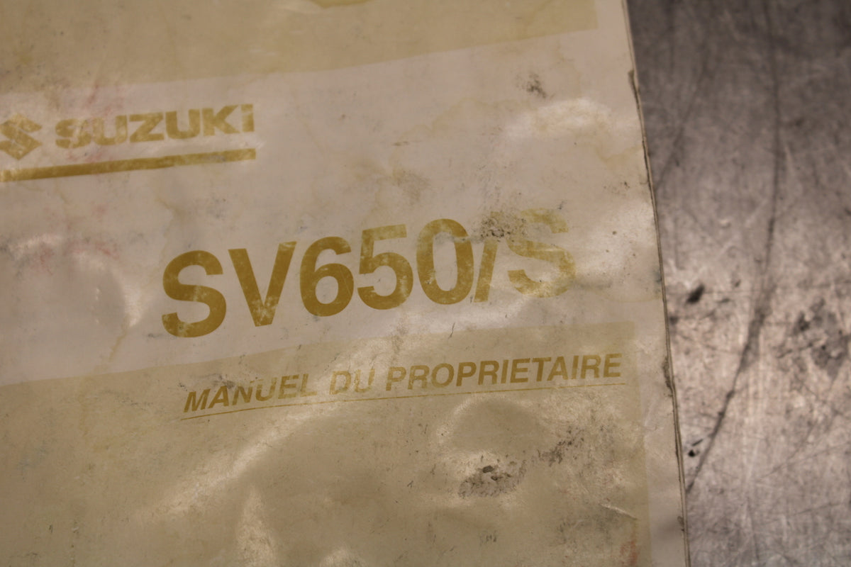 03 SUZUKI SV650S ORIGINAL OWNERS MANUAL BOOK BB130