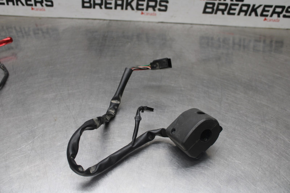 07-08 KAWASAKI NINJA ZX6R LEFT CLIP ON HANDLE HORN SIGNALS SWITCH SWITCHES BB937