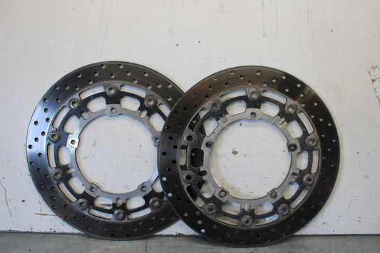 08-16 YAMAHA YZF R6 FRONT LEFT RIGHT BRAKE ROTORS DISCS 13S-2581T-00-00 BB665