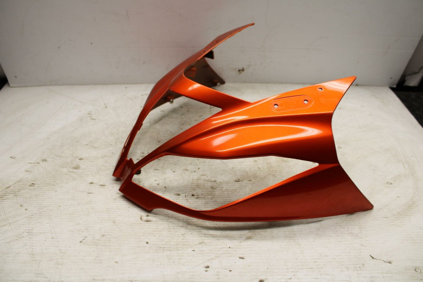 13-18 KAWASAKI NINJA ZX6R ORANGE FRONT UPPER NOSE FAIRING COWL SHROUD BB304