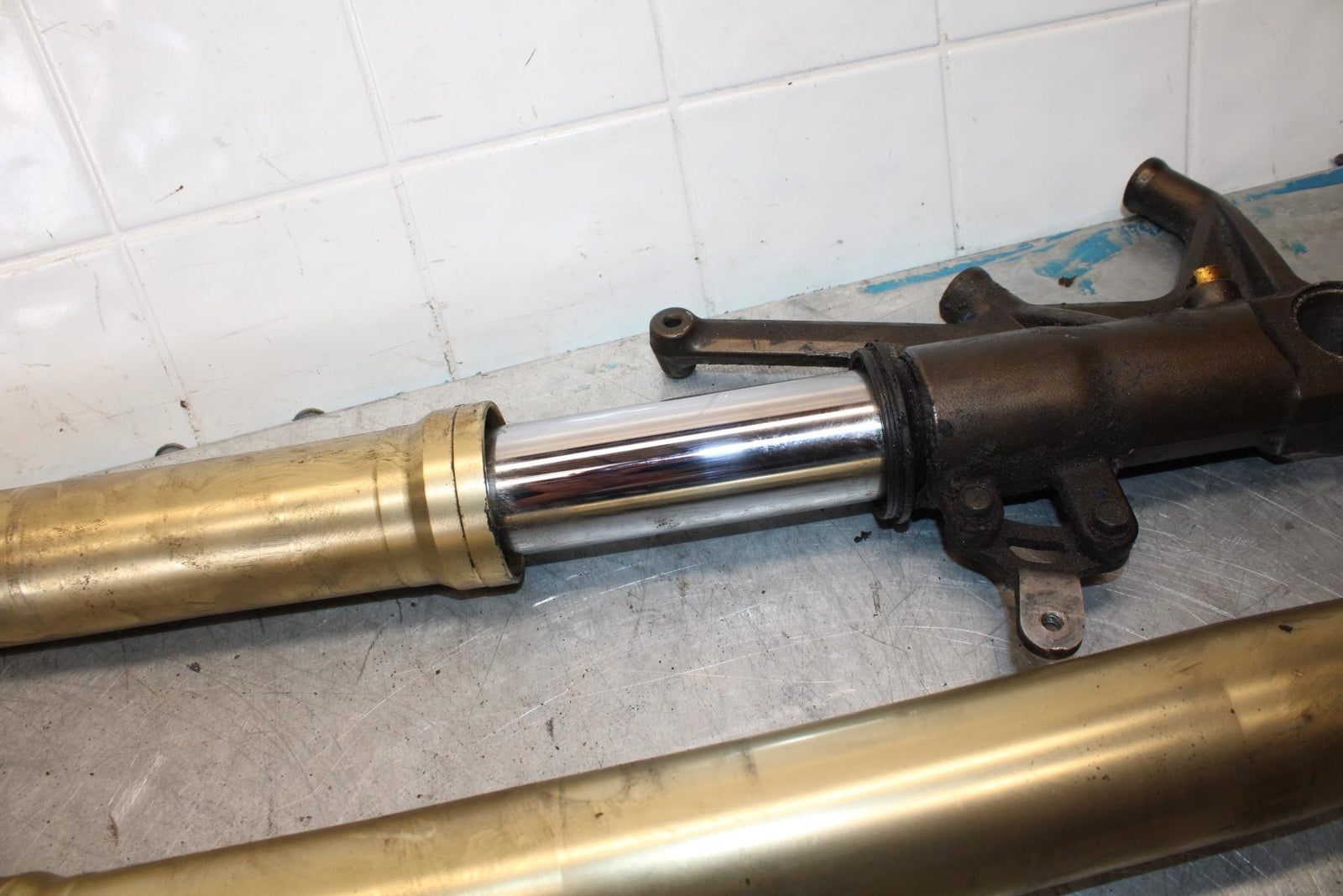 06-07 KAWASAKI NINJA ZX14R FRONT FORKS SHOCK SUSPENSION SET PAIR BB433