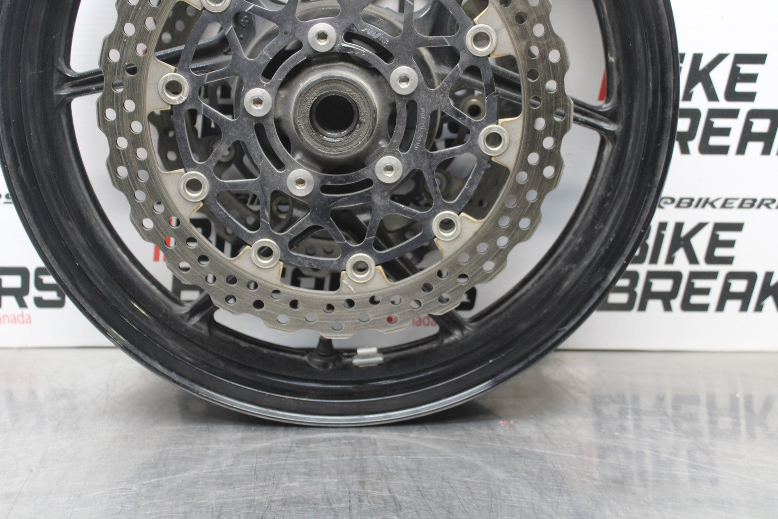 08 KAWASAKI NINJA ZX10R FRONT WHEEL FRONT RIM & ROTORS  BB201