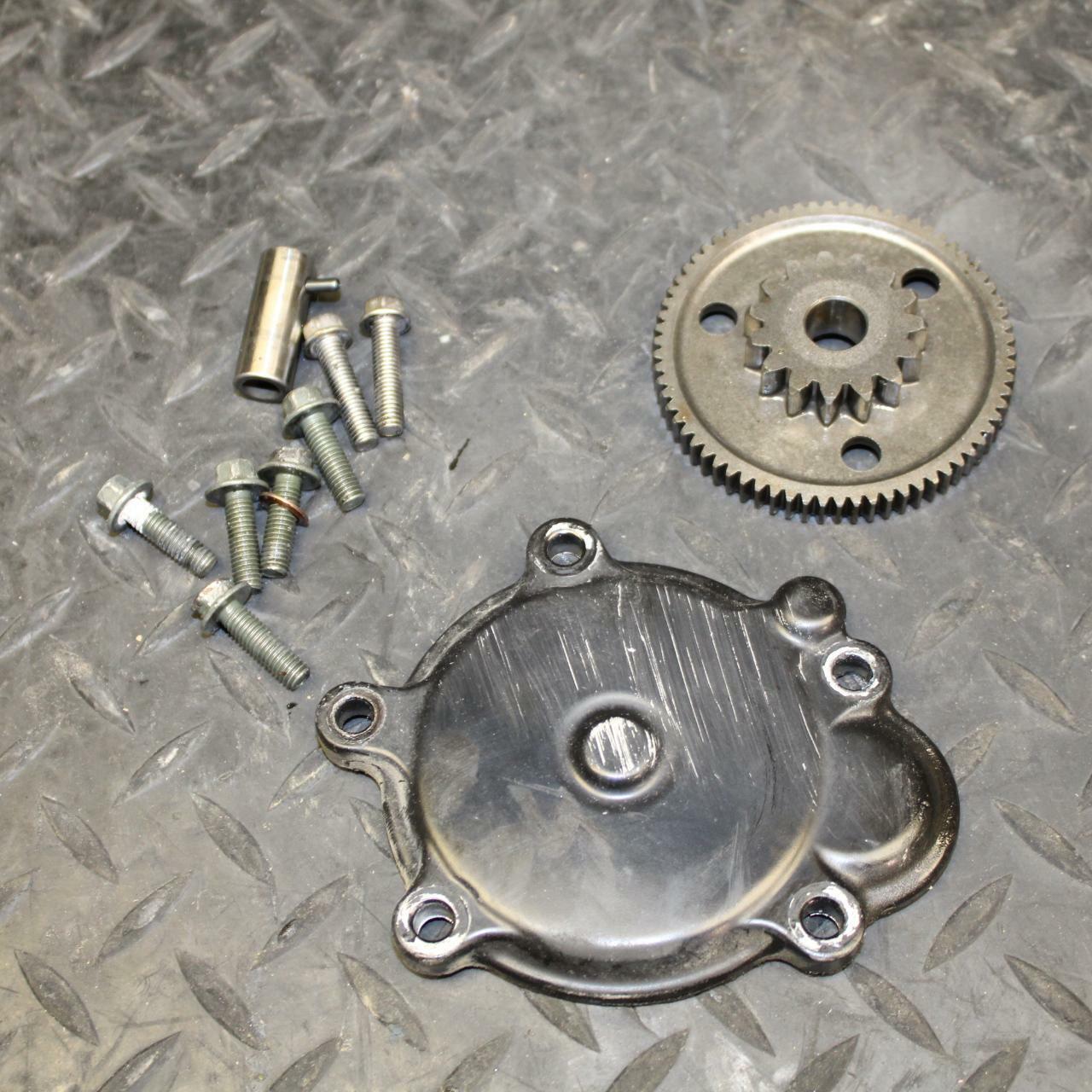 06-07 KAWASAKI NINJA ZX10R ENGINE STARTING STARTER MOTOR COVER GEAR BB186