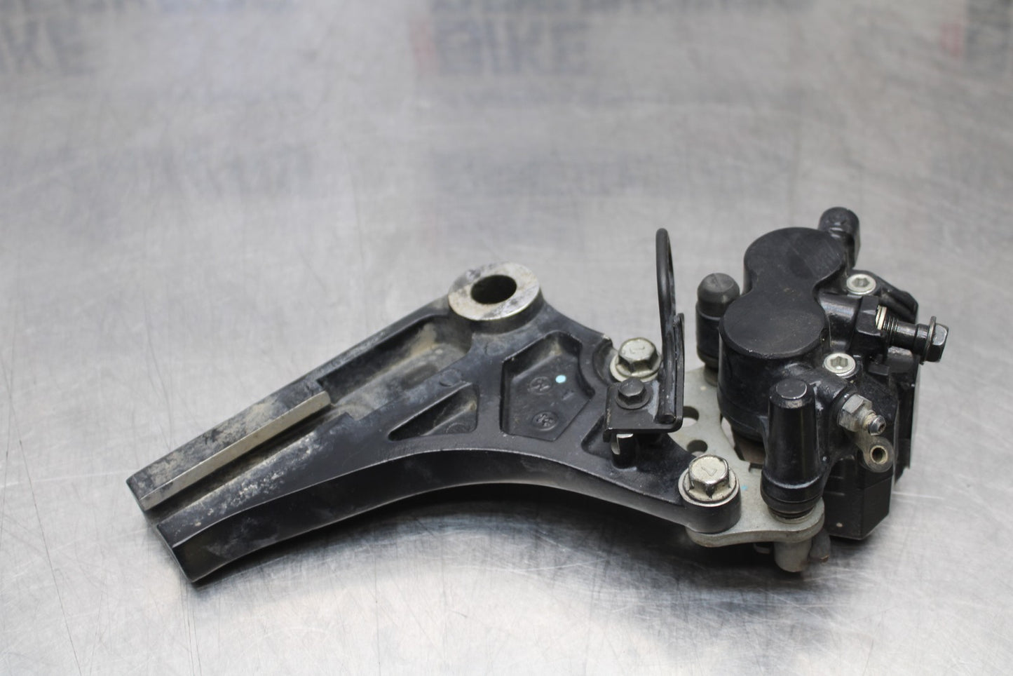 08-18 KAWASAKI KLR650 REAR BACK BRAKE CALIPER W MOUNT BRACKET BB183