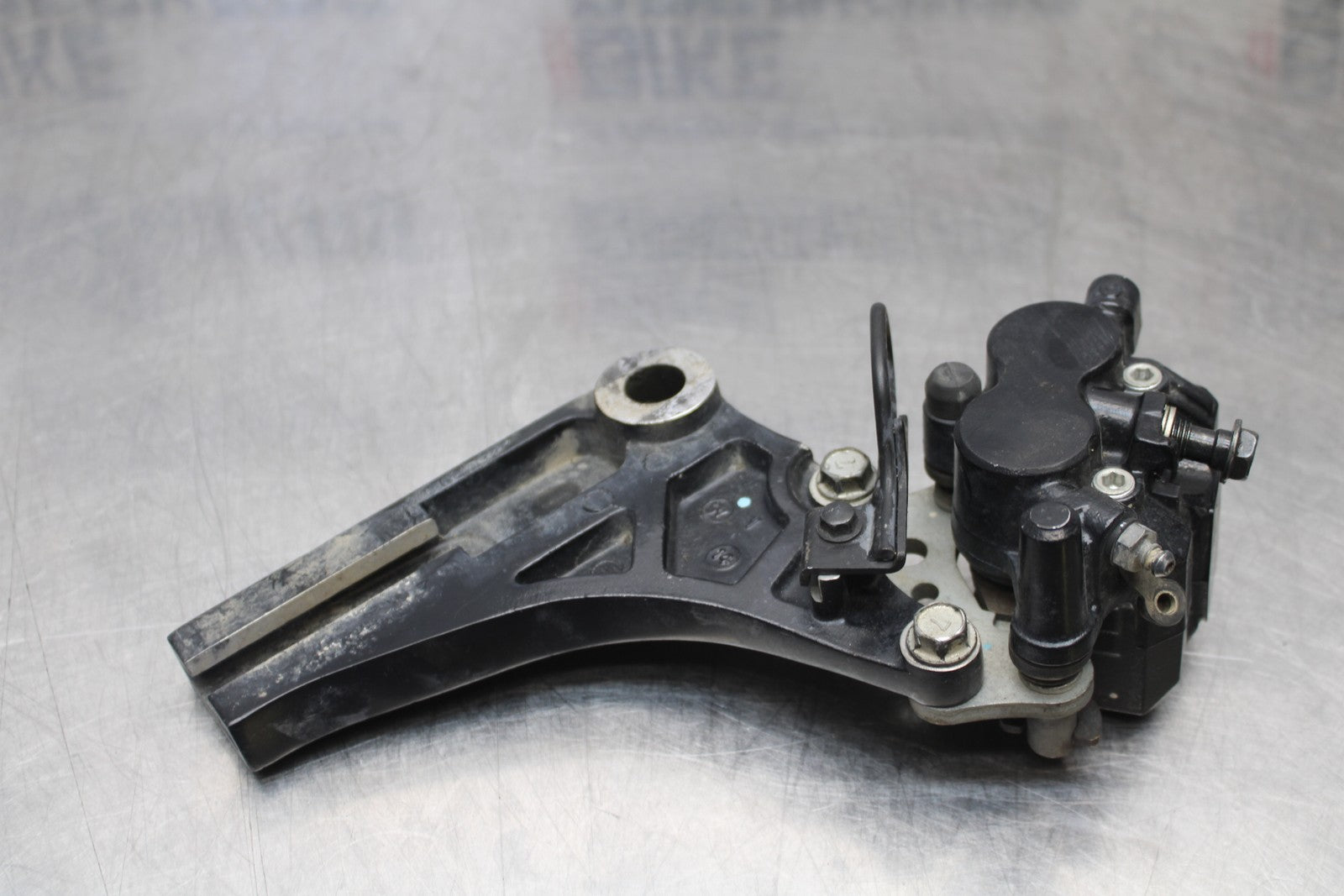 08-18 KAWASAKI KLR650 REAR BACK BRAKE CALIPER W MOUNT BRACKET BB183