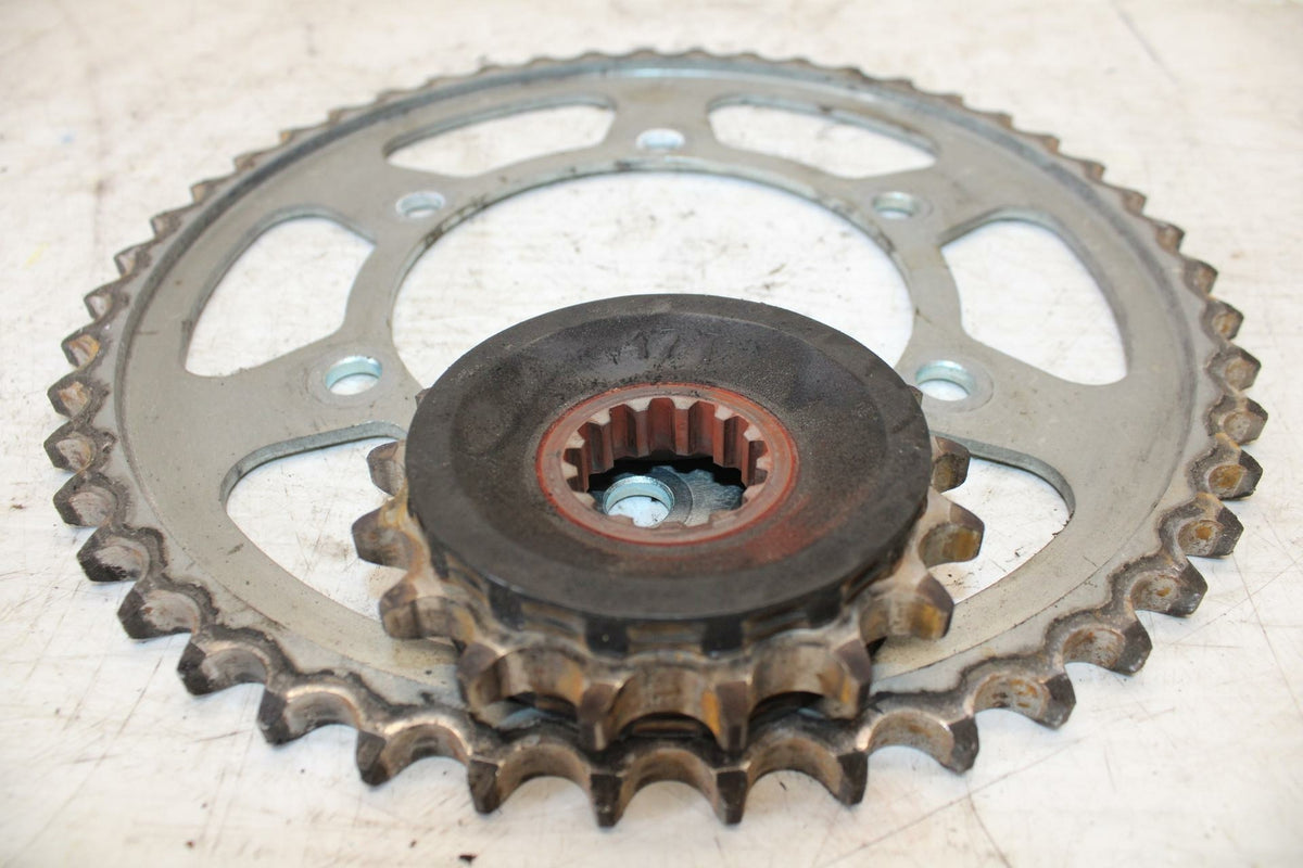 09-14 YAMAHA YZF R1 REAR BACK  FRONT SPROCKET SET BB286