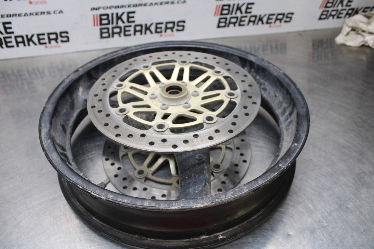 98-05 HONDA SUPER HAWK 1000 VTR1000F FRONT WHEEK FRONT RIM & ROTORS BB821