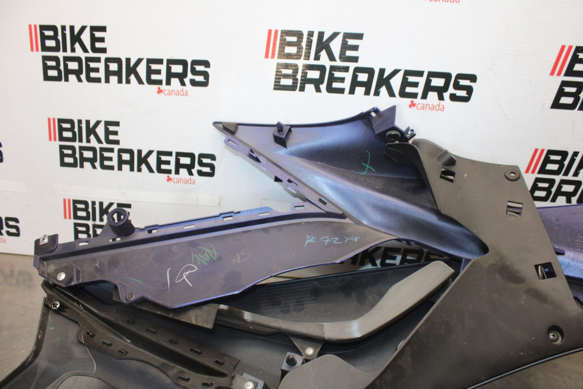 23 YAMAHA YZF R3 LEFT LOWER MID UPPER SIDE FAIRING COWL BB003