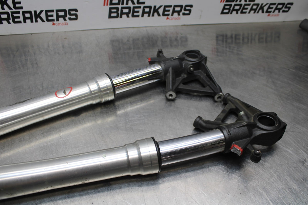 07-08 KAWASAKI NINJA ZX6R FRONT FORKS SHOCK SUSPENSION SET PAIR BB199