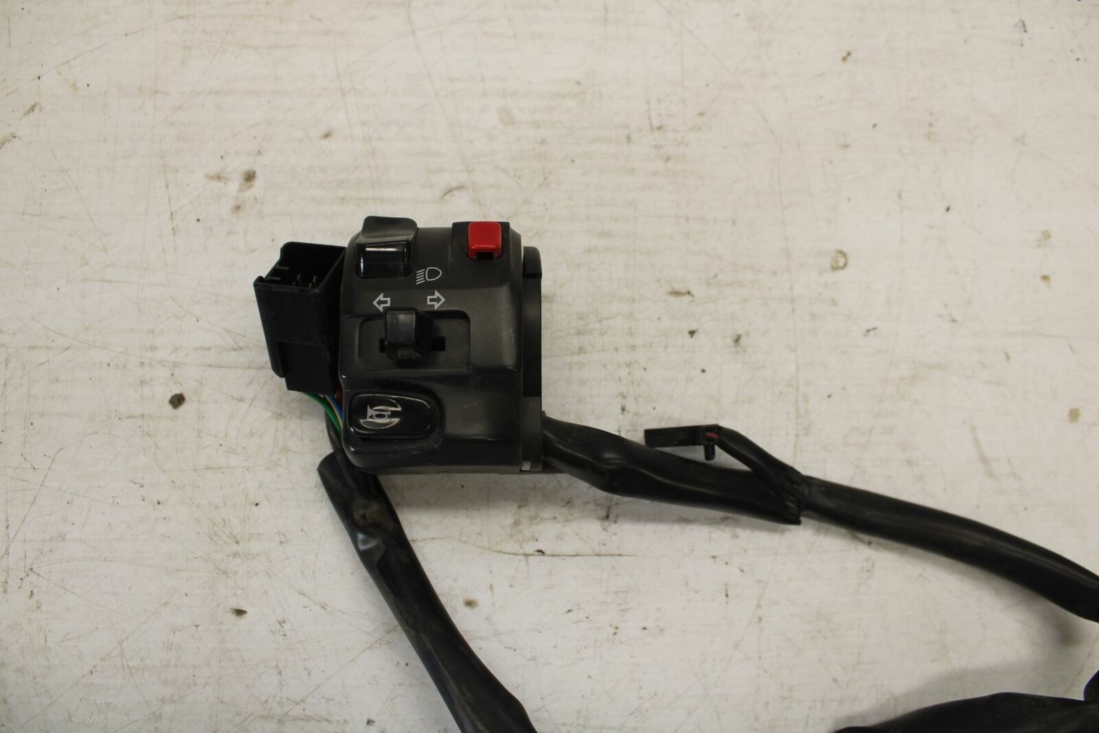 06-07 KAWASAKI NINJA 650R EX650A LEFT CLIP ON HANDLE HORN SIGNALS SWITCH BB271