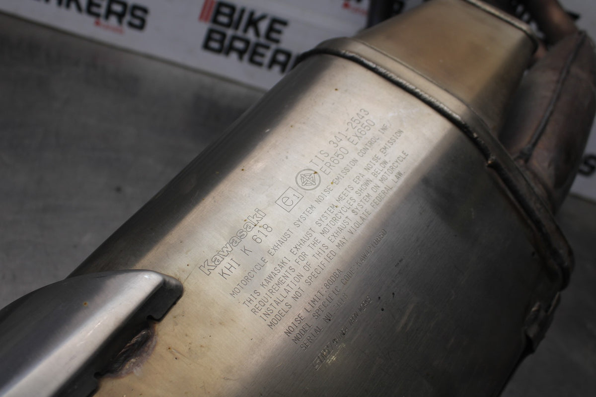 12 KAWASAKI NINJA 650 EX650E FULL EXHAUST SYSTEM HEADERS PIPE MUFFLER BB926
