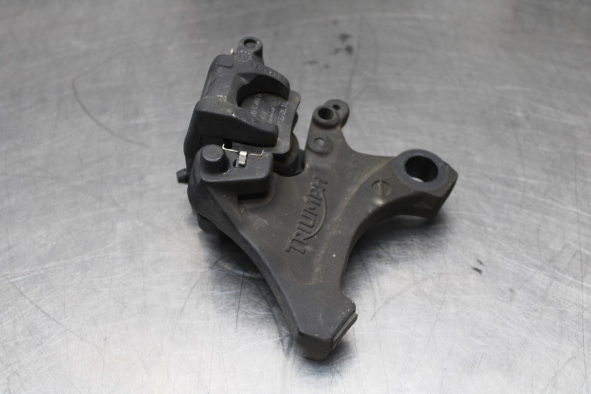 14 TRIUMPH STREET TRIPLE ABS REAR BACK BRAKE CALIPER W MOUNT BRACKET BB808