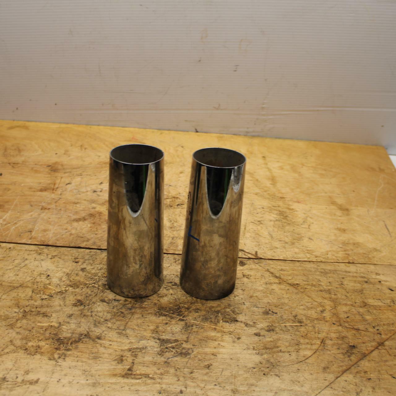 05-09 SUZUKI BOULEVARD C90 FRONT FORK LOWER COVERS BOTTOM GUARDS  BB332