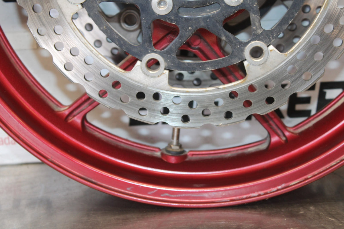 07-08 KAWASAKI NINJA ZX6R FRONT WHEEL FRONT RIM & ROTORS BB937