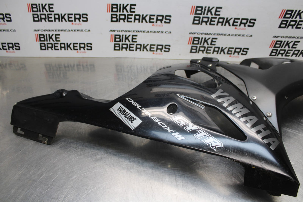 08-09 YAMAHA YZF R6S RIGHT LOWER MID UPPER SIDE FAIRING COWL  BB796