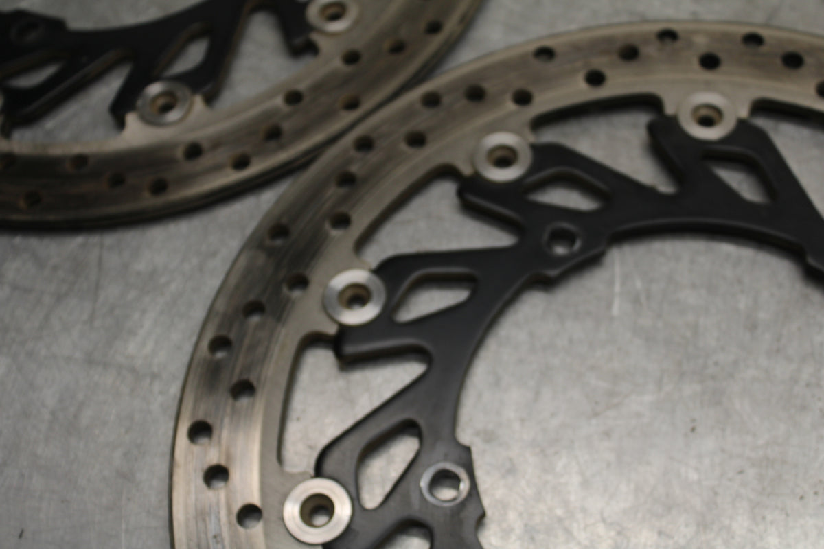 09-14 YAMAHA YZF R1 FRONT LEFT RIGHT BRAKE ROTORS DISCS 14B-2581T-00-00 BB696