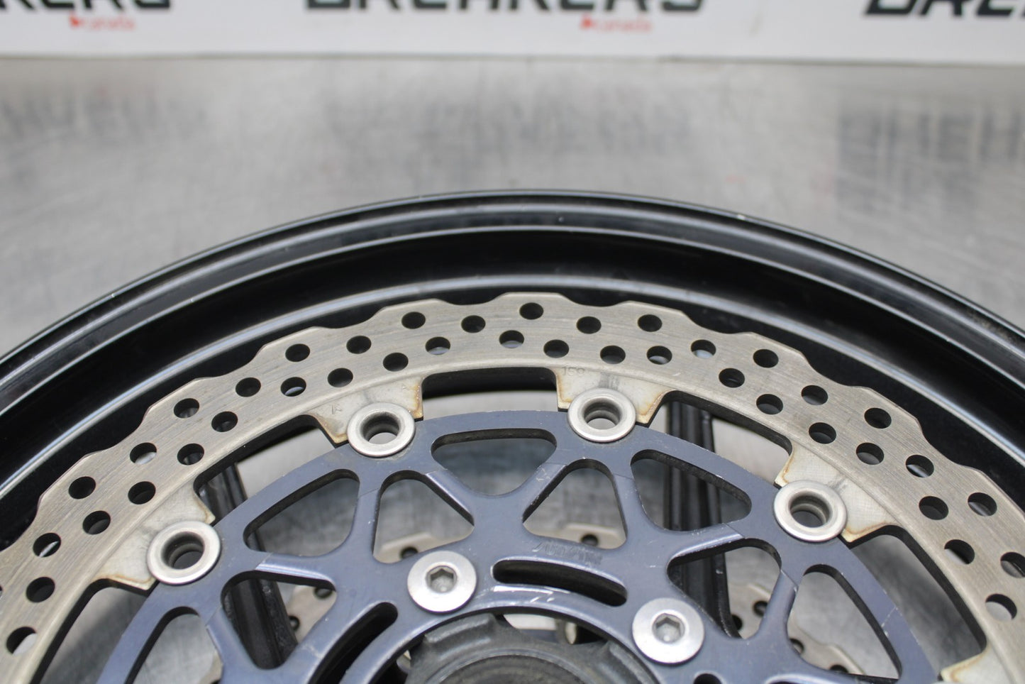 08 KAWASAKI NINJA ZX10R FRONT WHEEL FRONT RIM & ROTORS  BB201