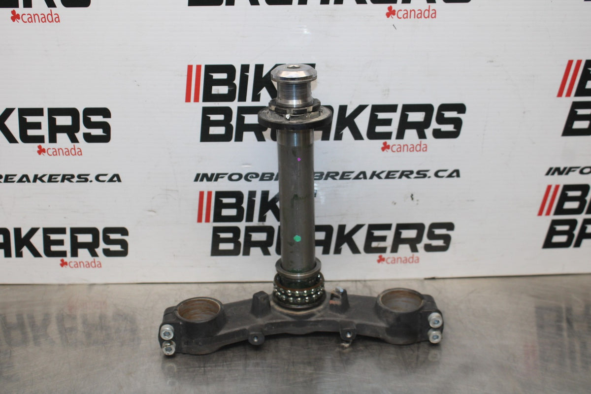 13 KAWASAKI NINJA 650 EX650F ABS FRONT FORKS CLAMP LOWER TRIPLE TREE STEM BB828