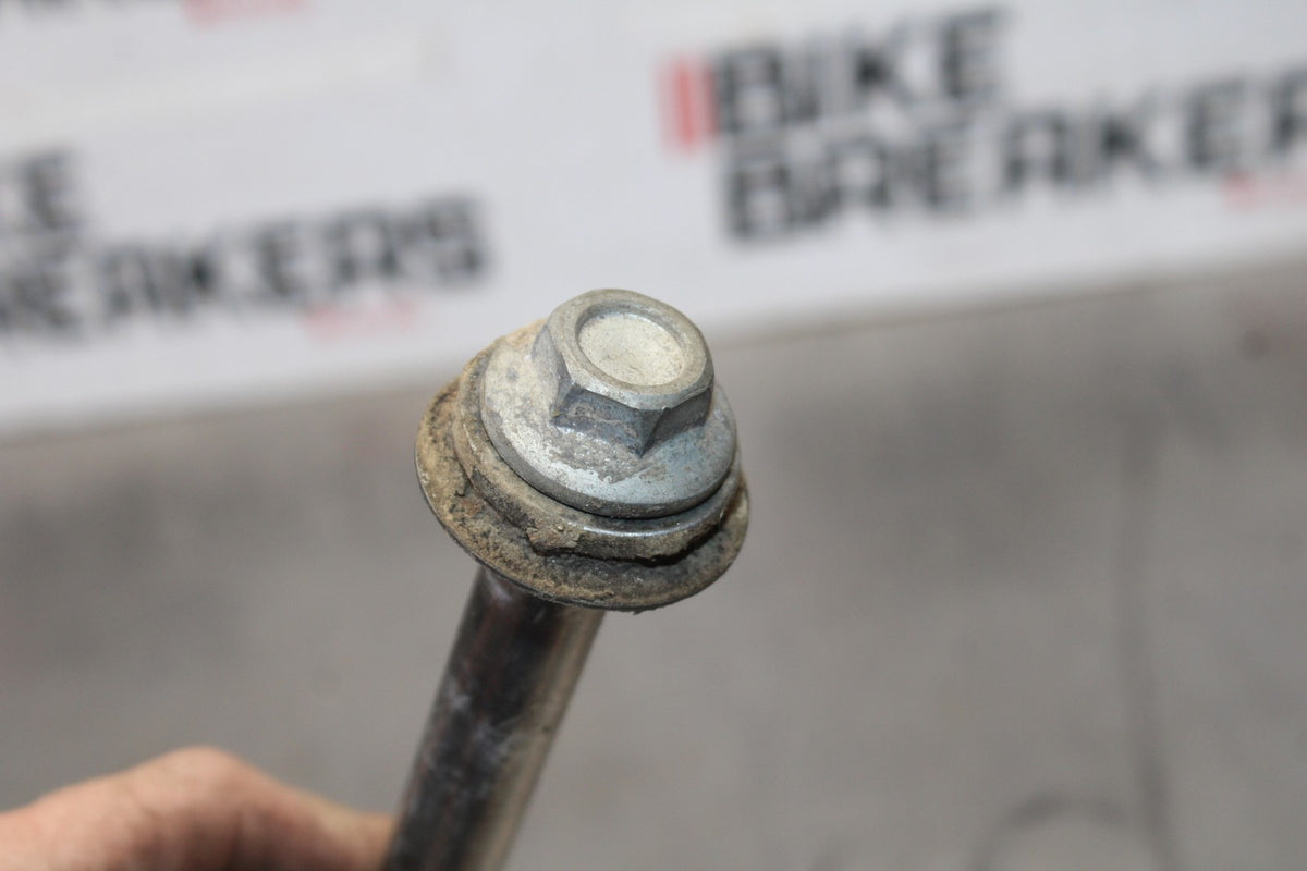 06 KAWASAKI KLR650 REAR AXLE BACK WHEEL RIM PIVOT BOLT AXEL BB919