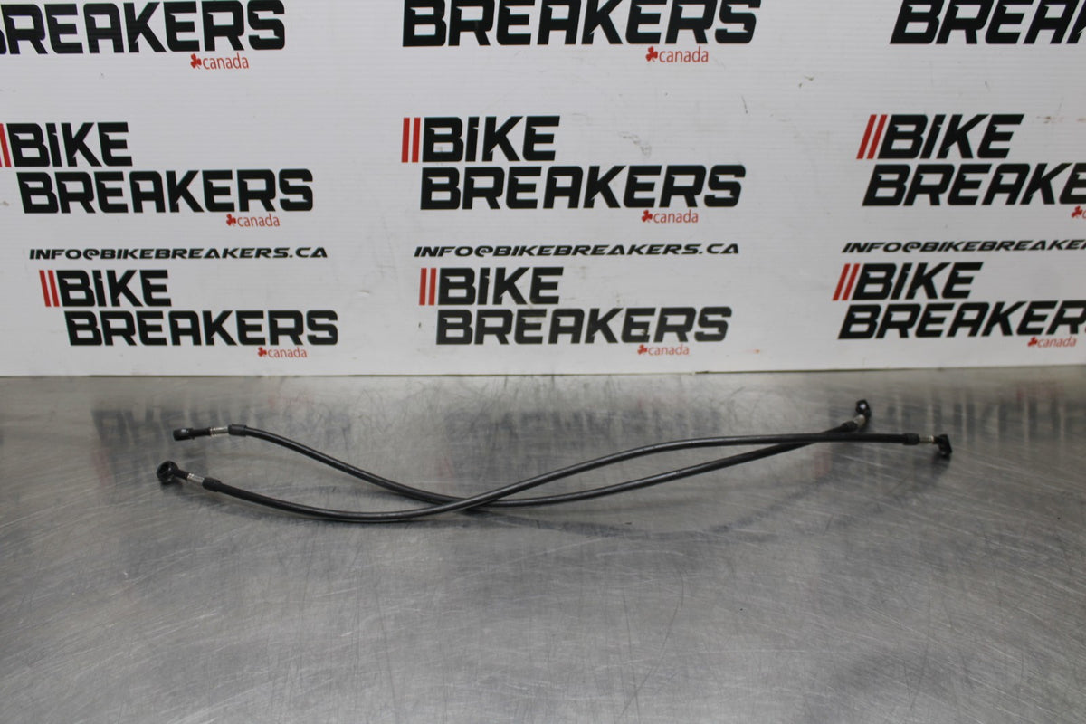 09 SUZUKI GSXR1000 BRAIDED FRONT BRAKE CALIPER HOSES LINES BB777