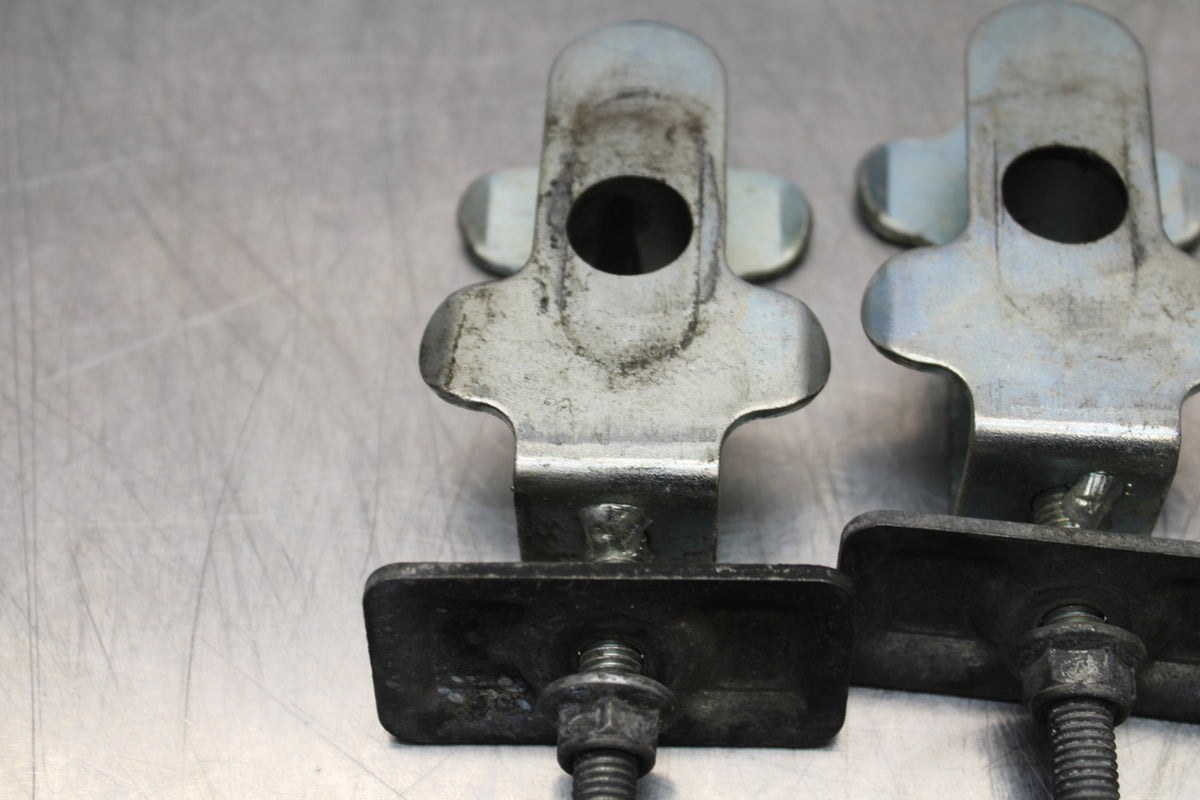 04-09 SUZUKI GS500F SWINGARM CHAIN TENSIONER ADJUSTMENT BRACKETS  BB165