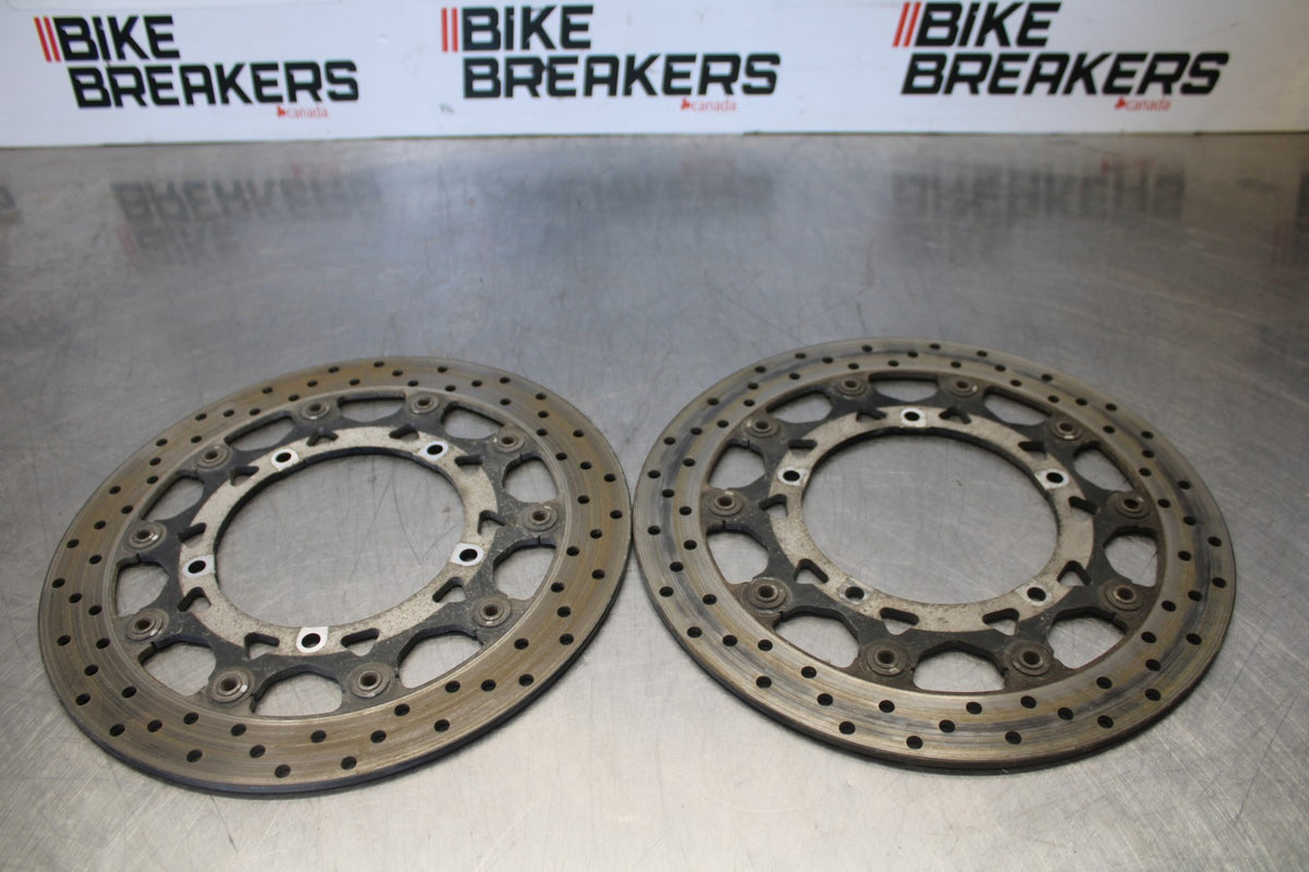 05 YAMAHA YZF R6 FRONT LEFT RIGHT BRAKE ROTORS DISCS BB894