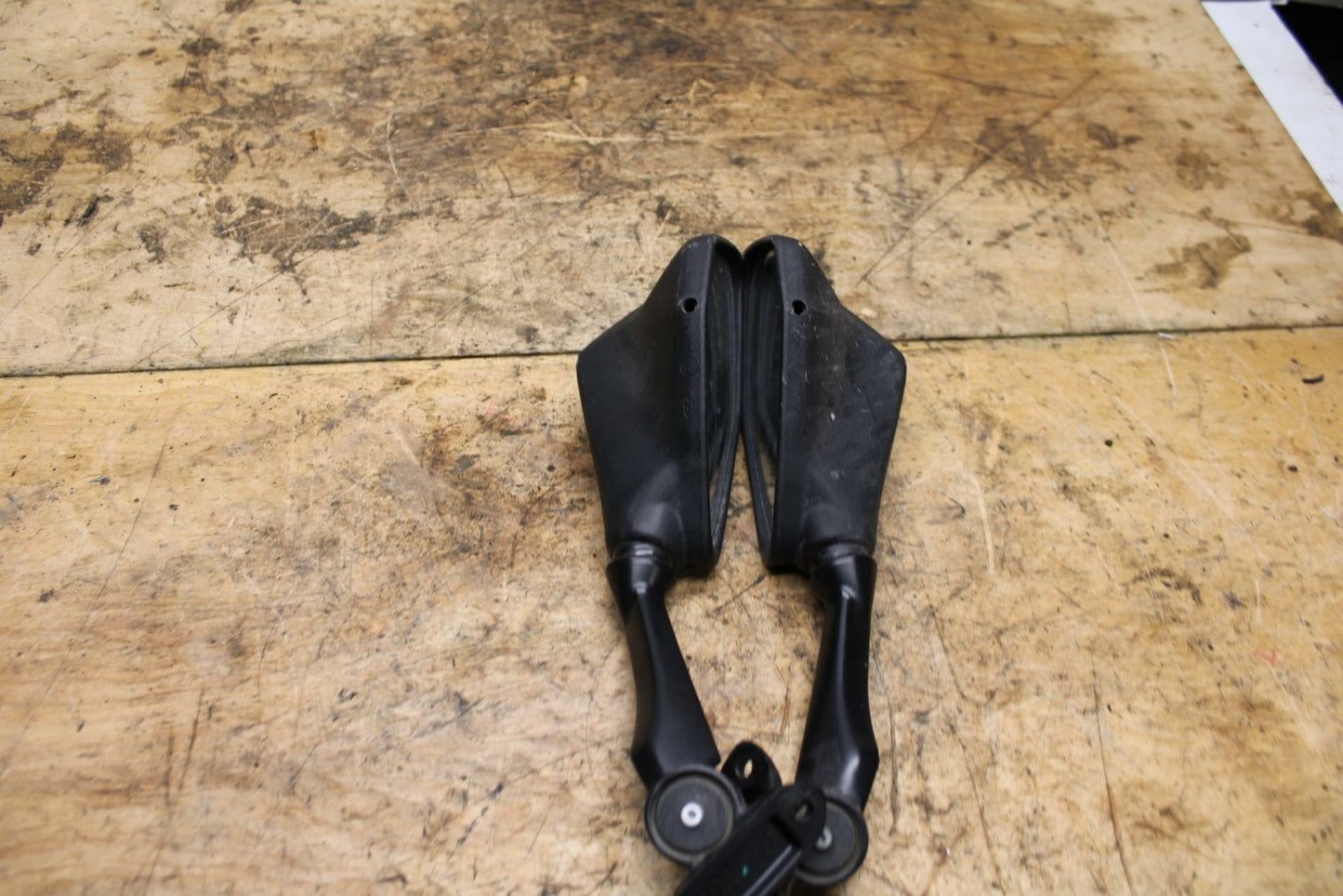 13-18 KAWASAKI NINJA ZX6R REAR VIEW MIRROR SET PAIR MIRRORS BB342