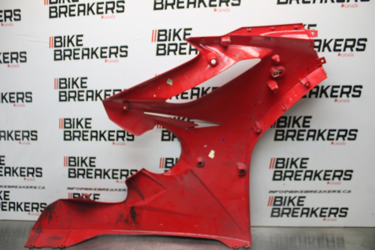 09-11 TRIUMPH DAYTONA 675 LEFT LOWER MID UPPER SIDE FAIRING COWL BB00
