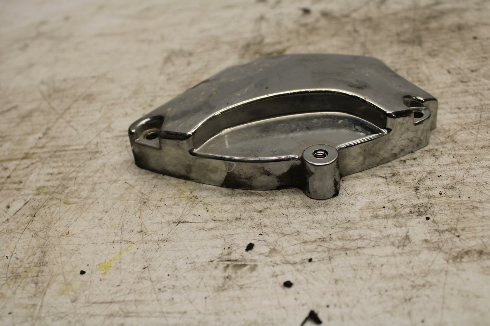 02-03 YAMAHA V STAR 1100 CLUTCH SIDE ENGINE MOTOR COVER CABLE BB308